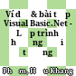 Ví dụ & bài tập Visual Basic.Net - Lập trình hướng đối tượng