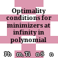 Optimality conditions for minimizers at infinity in polynomial programming