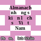 Almanach những sự kiện lịch sử Việt Nam