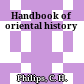 Handbook of oriental history