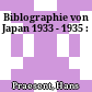 Biblographie von Japan 1933 - 1935 :