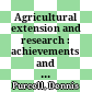 Agricultural extension and research : achievements and problems in national systems /