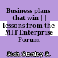 Business plans that win || lessons from the MIT Enterprise Forum /