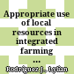 Appropriate use of local resources in integrated farming as a strategy for sustainable agriculture in central Vietnam