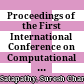Proceedings of the First International Conference on Computational Intelligence and Informatics