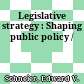 Legislative strategy : Shaping public policy /