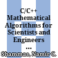 C/C++ Mathematical Algorithms for Scientists and Engineers [Đĩa mềm] /