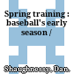 Spring training : baseball's early season /
