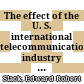 The effect of the U. S. international telecommunications industry on the United States balance of payments