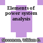 Elements of power system analysis
