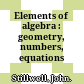Elements of algebra : geometry, numbers, equations /