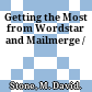 Getting the Most from Wordstar and Mailmerge /