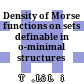 Density of Morse functions on sets definable in o-minimal structures