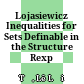 Lojasiewicz Inequalities for Sets Definable in the Structure Rexp