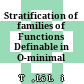 Stratification of families of Functions Definable in O-minimal Structures