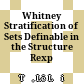 Whitney Stratification of Sets Definable in the Structure Rexp