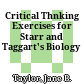 Critical Thnking Exercises for Starr and Taggart's Biology