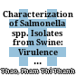 Characterization of Salmonella spp. Isolates from Swine: Virulence and Antimicrobial Resistance