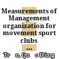 Measurements of Management organization for movement sport clubs at Da Lat University