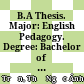 B.A Thesis. Major: English Pedagogy. Degree: Bachelor of Art Grade 11 English tests in Thanh Binh 2 High school problems and solutions
