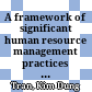 A framework of significant human resource management practices in Vietnam