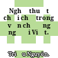 Nghệ thuật chơi chữ trong văn chương người Việt.