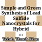 Simple and Green Synthesis of Lead Sulfide Nanocrystals for Hybrid Bulk Hetero-Junction Solar Cells