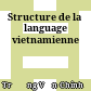 Structure de la language vietnamienne