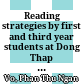 Reading strategies by first and third year students at Dong Thap University Submitted in partial fulfilment of the requirements od the degree of master in tesol