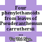 Four phenylethanoids from leaves of Pseuderanthemum carruthersii (Seem.) Guill. Var. Atropurpureum (Bull.) Fosb /