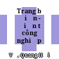 Trang bị điện - Điện tử công nghiệp