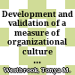 Development and validation of a measure of organizational culture in public child welfare agencies /