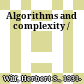 Algorithms and complexity /