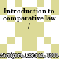 Introduction to comparative law /